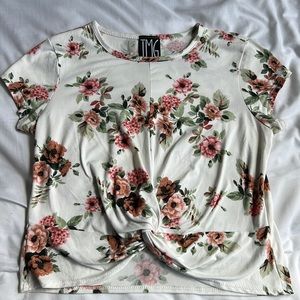 White floral shirt